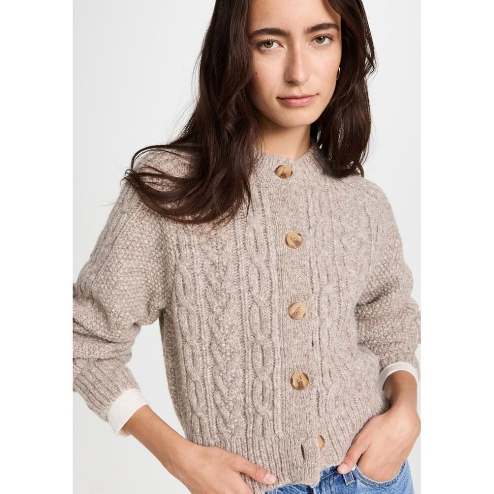 Faherty Frost Cropped Cardigan